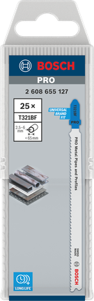 Paquete de hojas de sierra de calar Bosch PRO para tubos y perfiles metálicos T321BF.