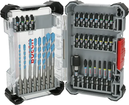 Bosch PRO Impact Mixed Set 35 piezas con puntas variadas para taladro y destornillador.