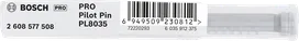 Pasador piloto Bosch PRO PL8035 para fresa anular TCT.