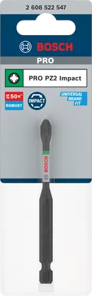 Punta Bosch PRO Pozidriv PZ2 de 90 mm.