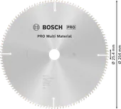 Hoja de sierra circular Bosch PRO Multi Material de 254 mm.