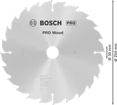 Hoja de sierra circular Bosch PRO para madera de 254 mm para trabajos de carpintería.