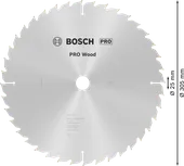 Hoja de sierra circular Bosch PRO Wood de 305 mm para un corte preciso de la madera.