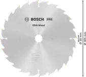 Hoja de sierra circular Bosch PRO Wood de 305 mm para un corte preciso de la madera.