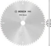 Hoja de sierra circular para madera Bosch PRO de 305 mm para cortes precisos.