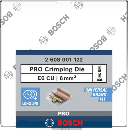 Matriz de crimpado Bosch PRO de 6 mm² de cobre.