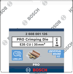 Matriz de crimpado Bosch PRO de 35 mm² de cobre.