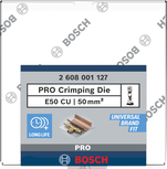 Matriz de crimpado Bosch PRO de 50 mm² de cobre.