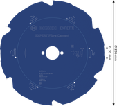 Hoja de sierra circular para fibrocemento Bosch EXPERT de 235 mm.