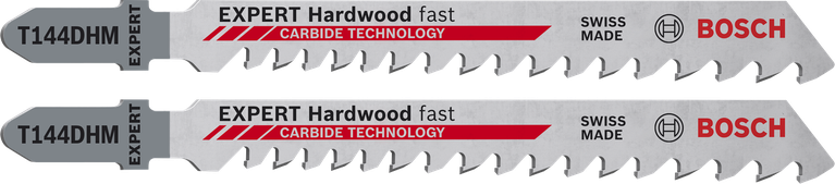 Paquete de 2 hojas de sierra de calar Bosch EXPERT Hardwood Fast T144DHM.