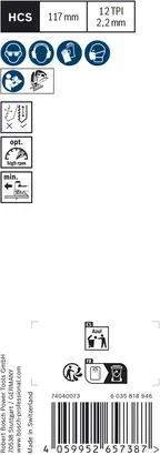 Paquete de hojas de sierra de calar Bosch EXPERT Wood T308B con limpieza por 2 lados.