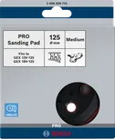 Almohadilla de lijado Bosch PRO de dureza media, 125 mm, para GEX 12V-125.