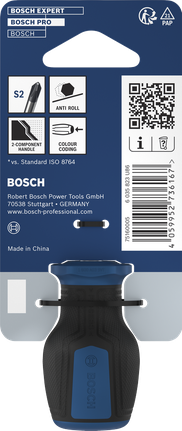 Destornillador Bosch PRO Stubby PH3 x 25 mm con mango antivuelco.