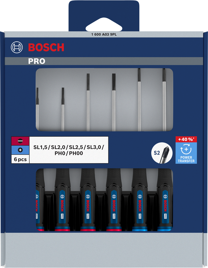 Juego de destornilladores PRO Precision PH/SL, 6 piezas