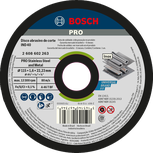 Disco de corte Bosch PRO para acero inoxidable y metal de 115 mm.