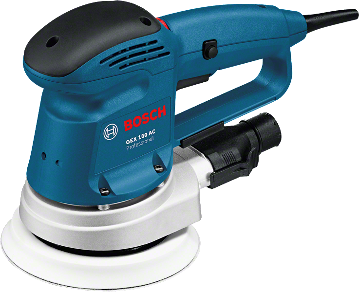 Lijadora orbital aleatoria Bosch GEX 150 AC con plato de 150 mm.