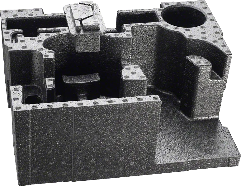 Bosch tööriistakohvri vahtplastist sisetükk organiseeritud hoiustamiseks.