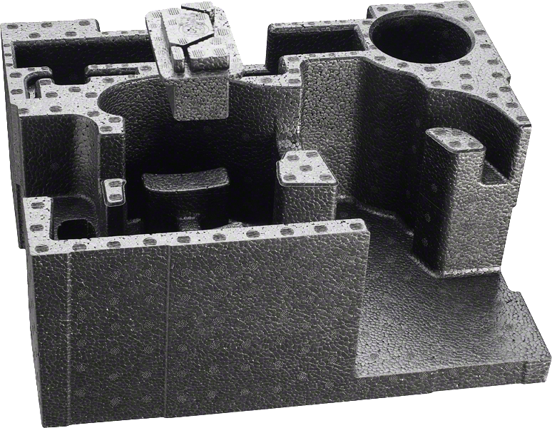 Bosch tööriistakohvri vahtplastist sisetükk organiseeritud hoiustamiseks.