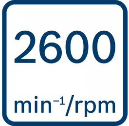 Tühikäigupöörded 2600 min-1/rpm 