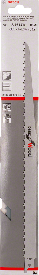 Bosch S 1617 K edasi-tagasi saeleht puidule.