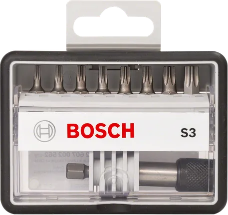 Bosch 8+1-osaline Robust Line kruvikeerajaotsakute komplekt.