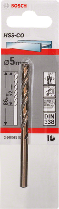 Bosch 5 mm HSS-Co metallipuur.