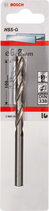 Bosch 6,8 mm HSS-G metallipuur DIN 338.