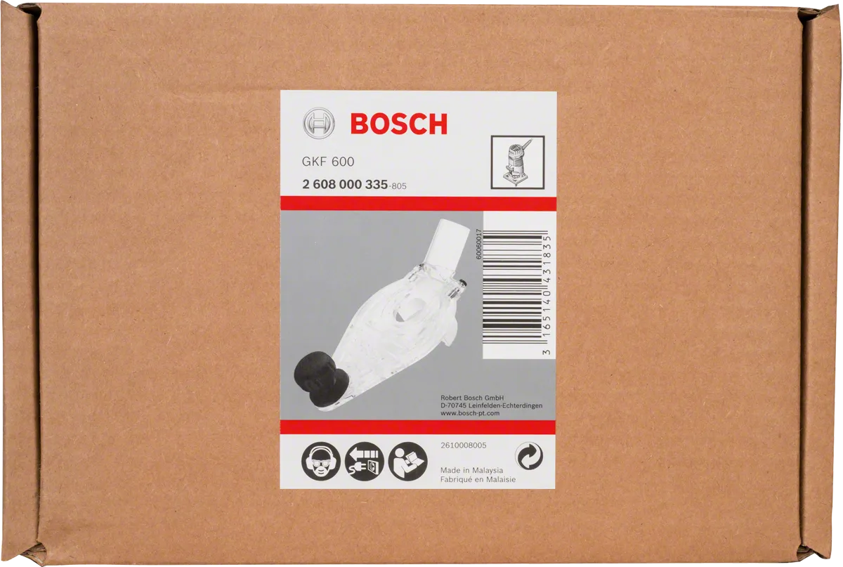 Bosch alusplaat käepideme ja tolmuavaga.