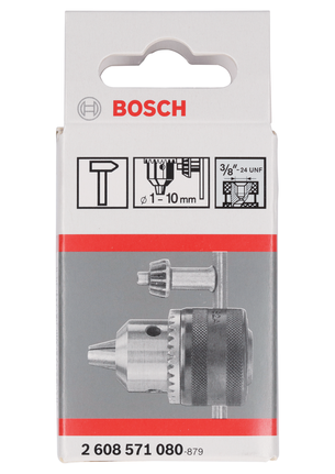 Bosch kiirkinnituspadrun 1–10 mm 3/8″.