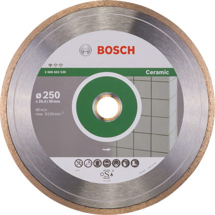 Bosch standardne keraamiline teemantlõikeketas 250 mm.