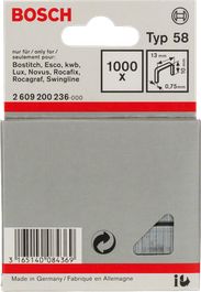 Bosch Typ 58 13mm klambrid.