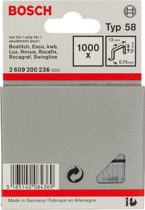 Bosch Typ 58 13mm klambrid.