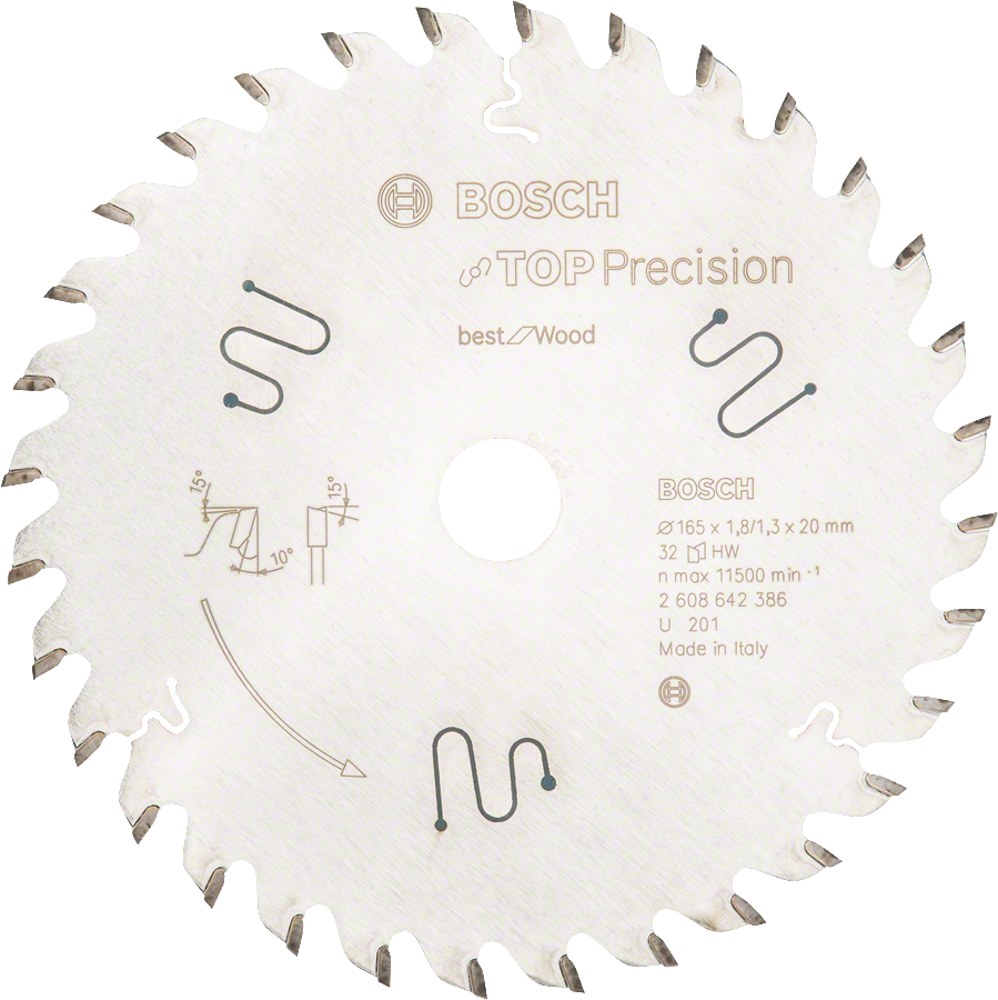 Bosch Top Precision Best for Wood ringsae tera 165 mm.