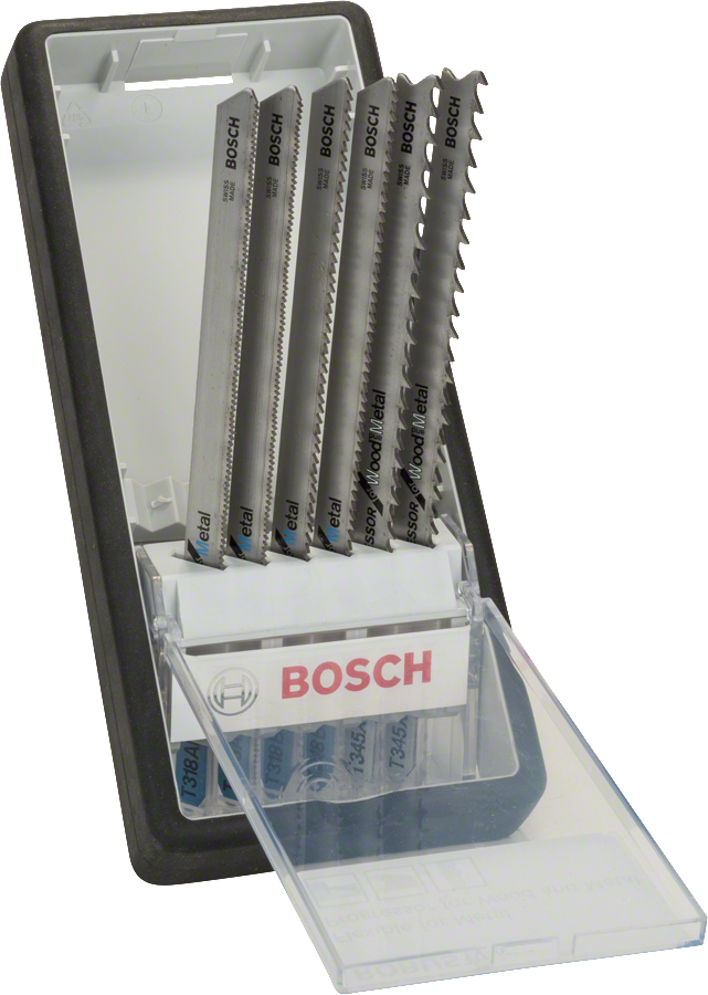 Bosch 6-osaline Robust Line tikksae terade komplekt metalli ja puidu jaoks.