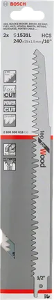 Bosch S 1531L puidu edasi-tagasi saeleht kiireks lõikamiseks.