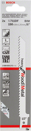 Bosch S 711 DF 6″ puidu- ja metallisaeleht.