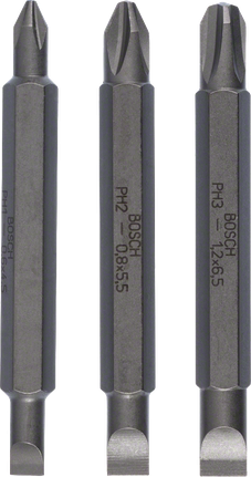 Bosch 3-osaline kahe otsaga bitide komplekt 60 mm.