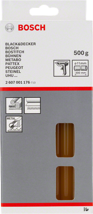 Bosch 11 mm liimipulk metallile.