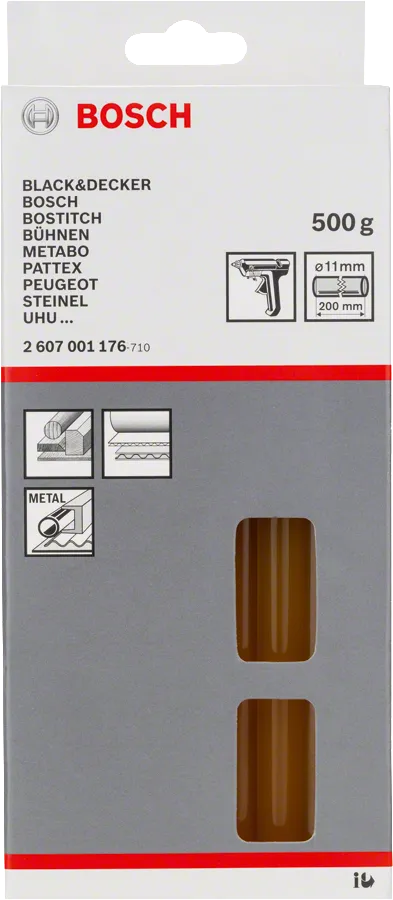 Bosch liimipulk, läbimõõduga 11 mm, metallile ja üldiseks kasutamiseks.