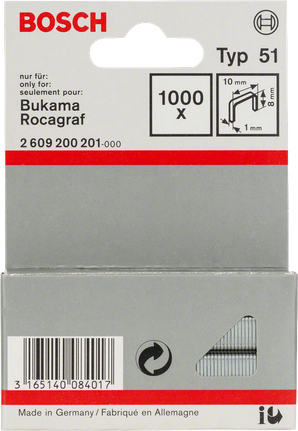 Bosch Typ 51 10 mm klambrid.