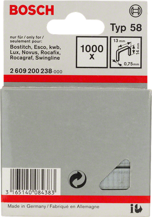 Bosch 13 mm 58 tüüpi klambrid.