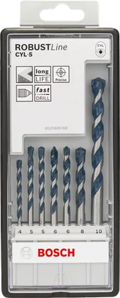 Bosch 7-osaline CYL-5 betoonipuuride komplekt 4–10 mm.