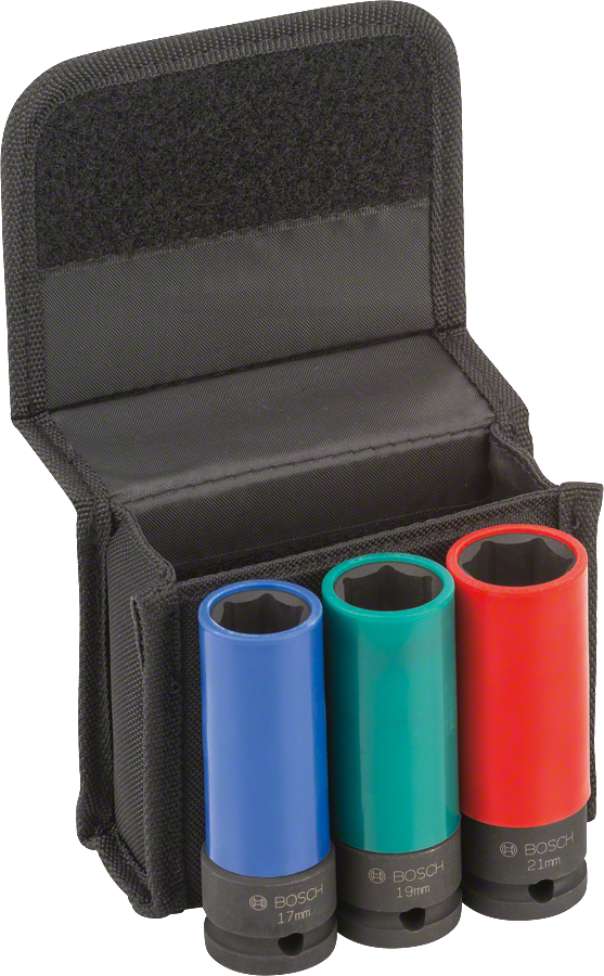 Bosch löökpadrunite komplekt suurustega 17, 19, 21 mm.