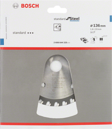 Bosch standardne 136 mm saeleht terasele.