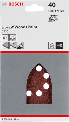 Bosch 5-osaline C430 lihvpaberite komplekt.