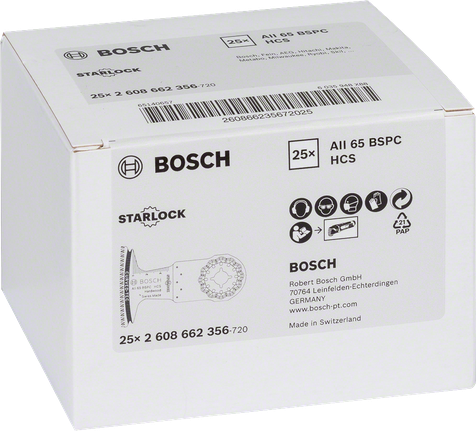 Bosch Starlock HCS süvistatav saeleht 65 mm.