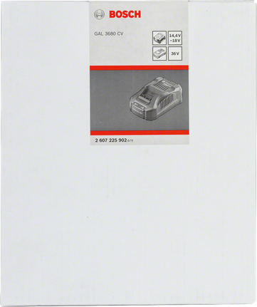 Bosch GAL 3680 CV mitmevoldise laadija pakend.