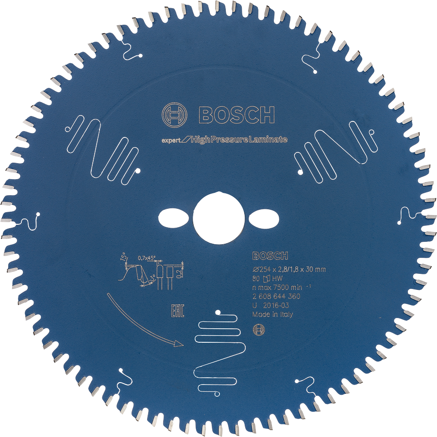 Bosch Expert kõrgsurvelaminaadi saeleht 254x30-80.