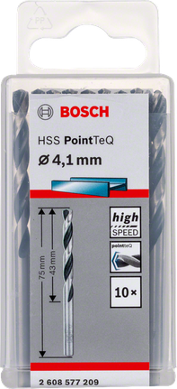 Bosch HSS keerdpuuriterade komplekt PointTeQ 4,1 mm.