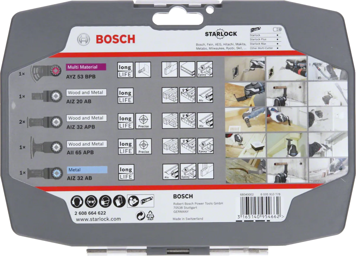 Bosch Starlocki elektrikute ja kipsplaadi terade komplekt.